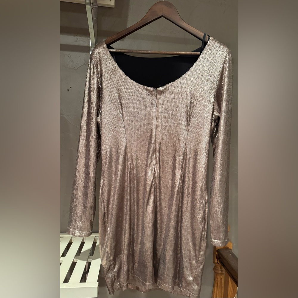 Kardashion Kollection Gold Sequined Dress.